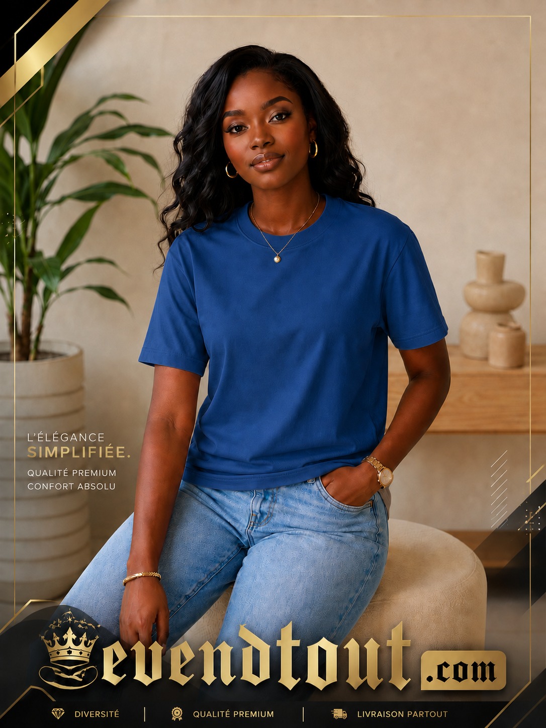T-shirt Premium ECHAD Unisexe — vue 4