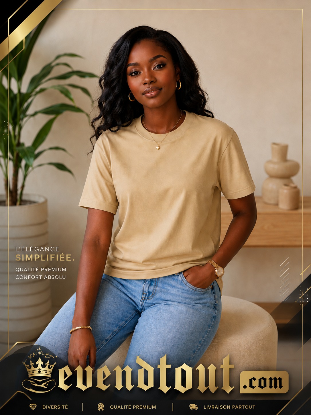T-shirt Premium ECHAD Unisexe — vue 2